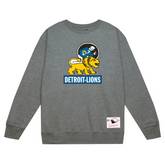 Mitchell & Ness Heather Gray Detroit Lions Basic Fleece Sweatshirt